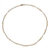 9CT GOLD FANCY LINK NECKLACE at Ross's Online Art Auctions