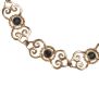 9CT GOLD AND SAPPHIRE FANCY LINK BRACELET at Ross's Online Art Auctions