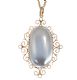 VICTORIAN 15CT GOLD AND MOONSTONE PENDANT AND 9CT GOLD CHAIN at Ross's Online Art Auctions
