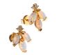 9CT GOLD OPAL AND DIAMOND CLUSTER EARRINGS at Ross's Online Art Auctions