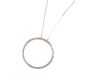 STERLING SILVER AND DIAMOND OPEN-LOOP PENDANT AND CHAIN at Ross's Online Art Auctions