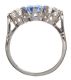PLATINUM SAPPHIRE AND DIAMOND THREE STONE RING at Ross's Online Art Auctions