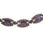 STERLING SILVER AMETHYST AND MARCASITE NECKLACE at Ross's Online Art Auctions