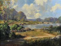 ON THE RIVER SHANNON, CO. LIMERICK by George K. Gillespie at Ross's Online Art Auctions