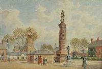 THE TOWN SQUARE by Joseph William Carey RUA at Ross's Online Art Auctions