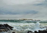STORM OFF MALIN HEAD by Ros Harvey RUA at Ross's Online Art Auctions