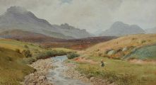 THE ANNALONG RIVER BY SLIEVE BINNIAN by Joseph William  Carey RUA at Ross's Online Art Auctions