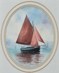 RED SAILS by David Long UWS at Ross's Online Art Auctions