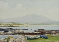 ACROSS BALLYCONNEELY BAY, CONNEMARA by Donald McPherson RUA at Ross's Online Art Auctions