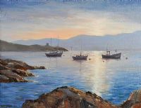 EVENING, PORTNABLAGH, DONEGAL by Pat Cowley at Ross's Online Art Auctions