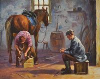 THE BLACKSMITH by Donal McNaughton at Ross's Online Art Auctions