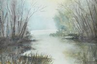 TREES & RIVER BANKS by Clodagh Redden at Ross's Online Art Auctions
