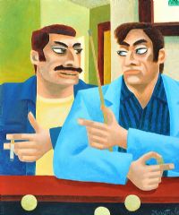THE SNOOKER BOYS by Graham Knuttel at Ross's Online Art Auctions