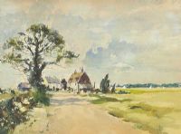 FARM BUILDINGS by Maurice Canning  Wilks ARHA RUA at Ross's Online Art Auctions