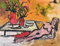 NUDE WITH MIRROR by Rachel Grainger Hunt at Ross's Online Art Auctions