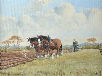 PLOUGH THE FIELD by George Bennett at Ross's Online Art Auctions
