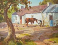 FITTING THE HORSE by Donal McNaughton at Ross's Online Art Auctions