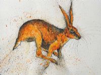 STARTLED HARE by Audrey Smyth at Ross's Online Art Auctions