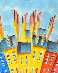 ROOFTOPS by John Ormsby at Ross's Online Art Auctions