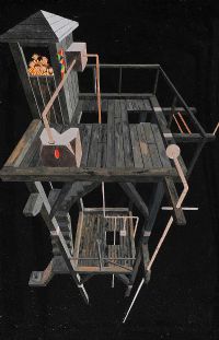 PLATFORM AT NIGHT II by Dennis Kelly at Ross's Online Art Auctions
