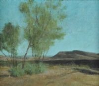 MORNING LANDSCAPE, SOUTHERN MOROCCO by Colin Watson RUA at Ross's Online Art Auctions