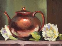 TEAPOT & FLOWERS by Lorraine Christie at Ross's Online Art Auctions
