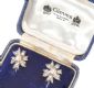 STERLING SILVER DAISY EARRINGS SET WITH FAUX PEARLS AND CRYSTALS at Ross's Online Art Auctions