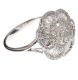 18CT WHITE GOLD AND DIAMOND FLORAL CLUSTER RING at Ross's Online Art Auctions