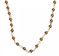 9CT GOLD BALL AND OPEN LINK NECKLACE at Ross's Online Art Auctions