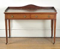 EDWARDIAN INLAID MAHOGANY DRESSING TABLE WITH TWO FRIEZE DRAWER at Ross's Online Art Auctions