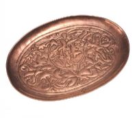 ENGRAVED COPPER PIN TRAY at Ross's Online Art Auctions