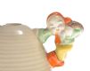 CLARICE CLIFF BEEHIVE SHAPE NIGHT LAMP WITH FIGURE ON HANDLE MAKER: WILKINSON & CO, ENGLAND at Ross's Online Art Auctions