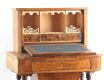 VICTORIAN WALNUT FALL-FRONT WRITING DESK WITH TOOLED LEATHER WRITING SLOPE RAISED ON FOUR PILLAR LEGS & SPLAYED FEET at Ross's Online Art Auctions