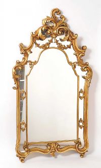REPRODUCTION GILT FRAMED ROCOCO STYLE WALL MIRROR at Ross's Online Art Auctions