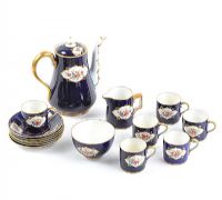COMPLETE CROWN CHELSEA COFFEE SET FIFTEEN PIECES at Ross's Online Art Auctions