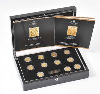150 YEARS OF THE GOLD GUINEA HERITAGE COIN SET COMPLETE WITH LONDON MINT OFFICE CERTIFICATES IN A FITTED DISPLAY CASE at Ross's Online Art Auctions