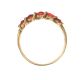9CT GOLD RING SET WITH GRADUATED GARNETS at Ross's Online Art Auctions