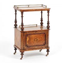 VICTORIAN WALNUT MUSIC CABINET at Ross's Online Art Auctions