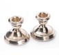 PAIR OF DWARF SILVER CANDLESTICKS at Ross's Online Art Auctions