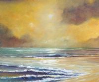 OCEAN SUNSET by Sean Lorinyenko at Ross's Online Art Auctions