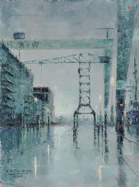 HARLAND & WOLFF NIGHTSHIFT by Colin H. Davidson at Ross's Online Art Auctions