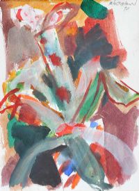 FLOWERS by Basil Blackshaw HRHA HRUA at Ross's Online Art Auctions