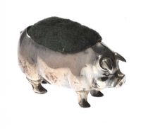 SILVER PIG PIN CUSHION at Ross's Online Art Auctions