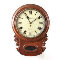 OAK CASED WALL CLOCK at Ross's Online Art Auctions