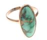 9CT GOLD AND TURQUOISE CABOCHON RING at Ross's Online Art Auctions
