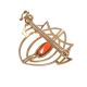 9CT GOLD GARNET SET BROOCH IN THE STYLE OF CHARLES RENEE MCINTOSH at Ross's Online Art Auctions