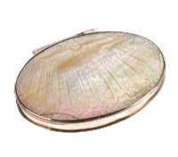 SILVER PLATED OVAL SNUFF BOX at Ross's Online Art Auctions