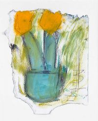 YELLOW FLOWERS by Basil Blackshaw HRHA HRUA at Ross's Online Art Auctions