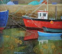 THE RED BOAT by Patricia McGloughlin at Ross's Online Art Auctions