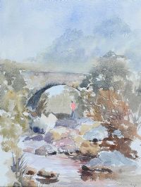 THE STONE BRIDGE by Sandra Maze UWS at Ross's Online Art Auctions